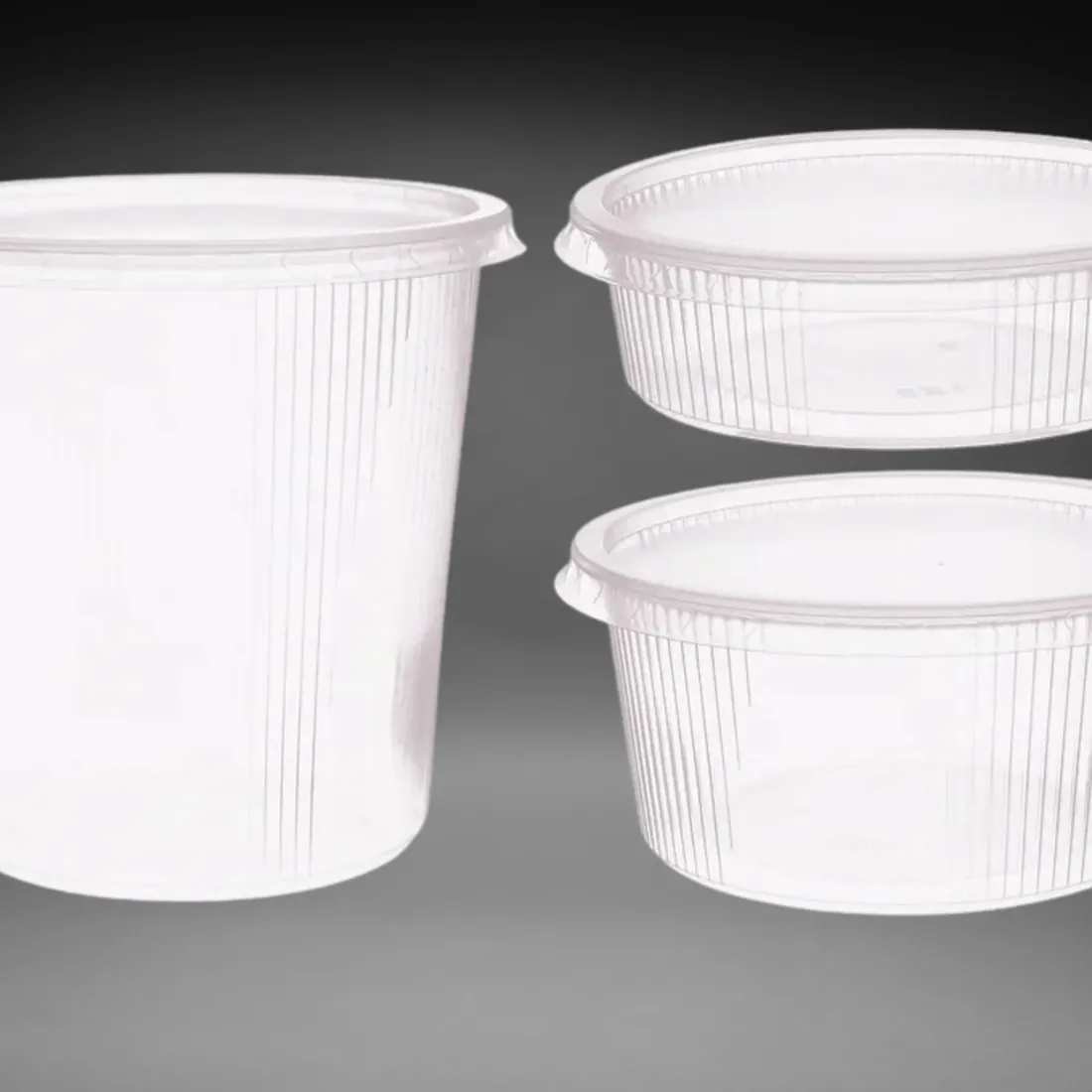 Verpackungsbecher rund 125g mit Deckel