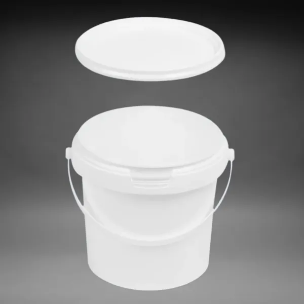 Rundeimer transparent mit Deckel 600ml