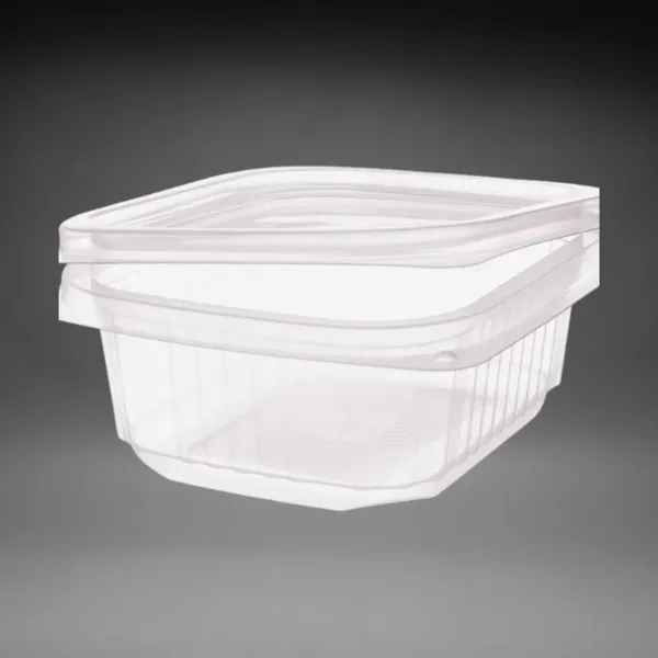 Feinkostbecher PP eckig 250 ml mit Deckel