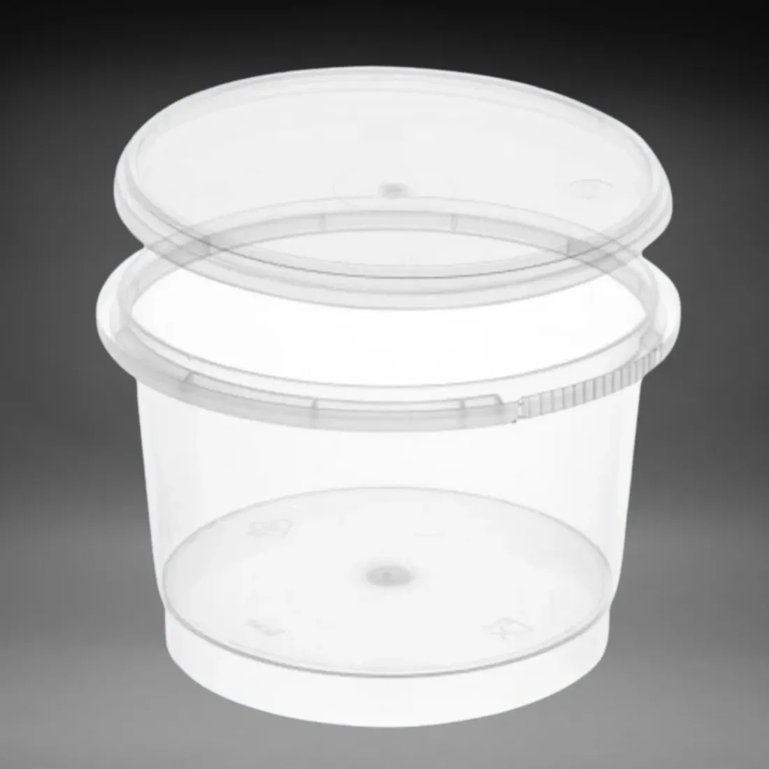 Runddose 210ml mit Deckel